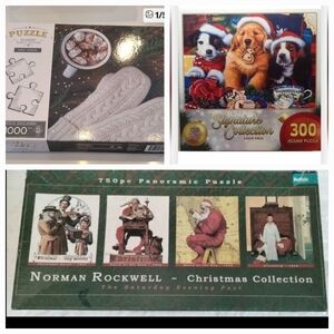 Christmas Holiday Jigsaw Puzzle Set